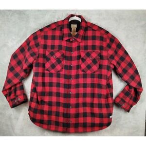 VTG LL‎ Bean 90's Maine Wool Blend Buffalo Check Jacket Mens XL Flannel Jacket
